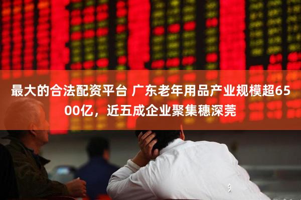 最大的合法配资平台 广东老年用品产业规模超6500亿，近五成企业聚集穗深莞